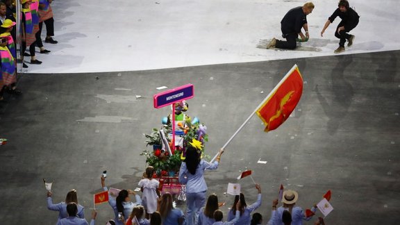 Rio Opening ceremony, Maracana, Montenegro 