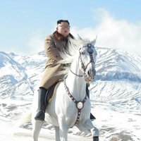 ФОТО: Ким Чен Ын поднялся на священную гору на белом коне