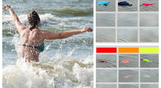 Kādas krāsas peldkostīmā labāk ūdenī ieraudzīt peldētāju