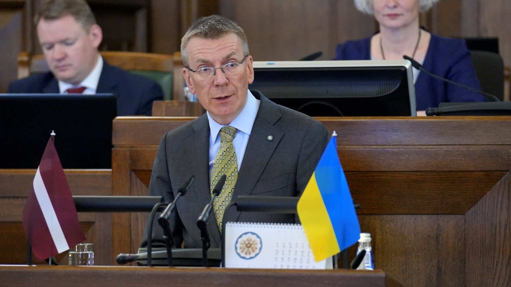 Trampu interesēja Latvijas viedoklis par karu Ukrainā, atklāj Rinkēvičs
