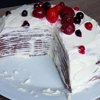 Kakao pankūku torte ar krēmsiera krēmu