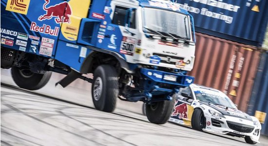 Video: Dakaras KAMAZ drifta tandēms ar 'Mazda RX-8'