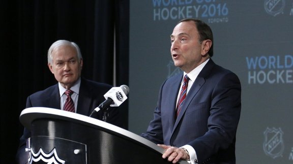 NHL Commissioner Gary Bettman, NHL Player Association Director Donald Fehr