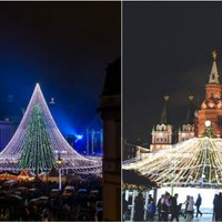 Pirmssvētku skandāls Lietuvā: Viļņas egle aizdomīgi līdzīga Maskavas eglei