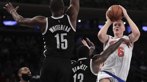 Basketbols, NBA: Kristaps Porziņģis (Knicks) pret Bruklinas "Nets - 2